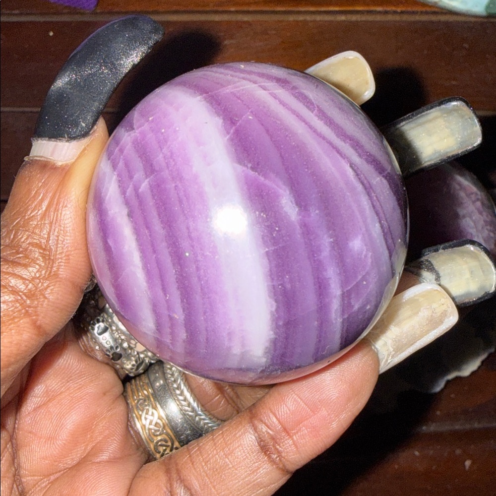 Silk Fluorite Spheres - Price for 1 - 2/13/26- Live Show Listing ๐น๐น - Picture 5 of 6